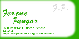 ferenc pungor business card